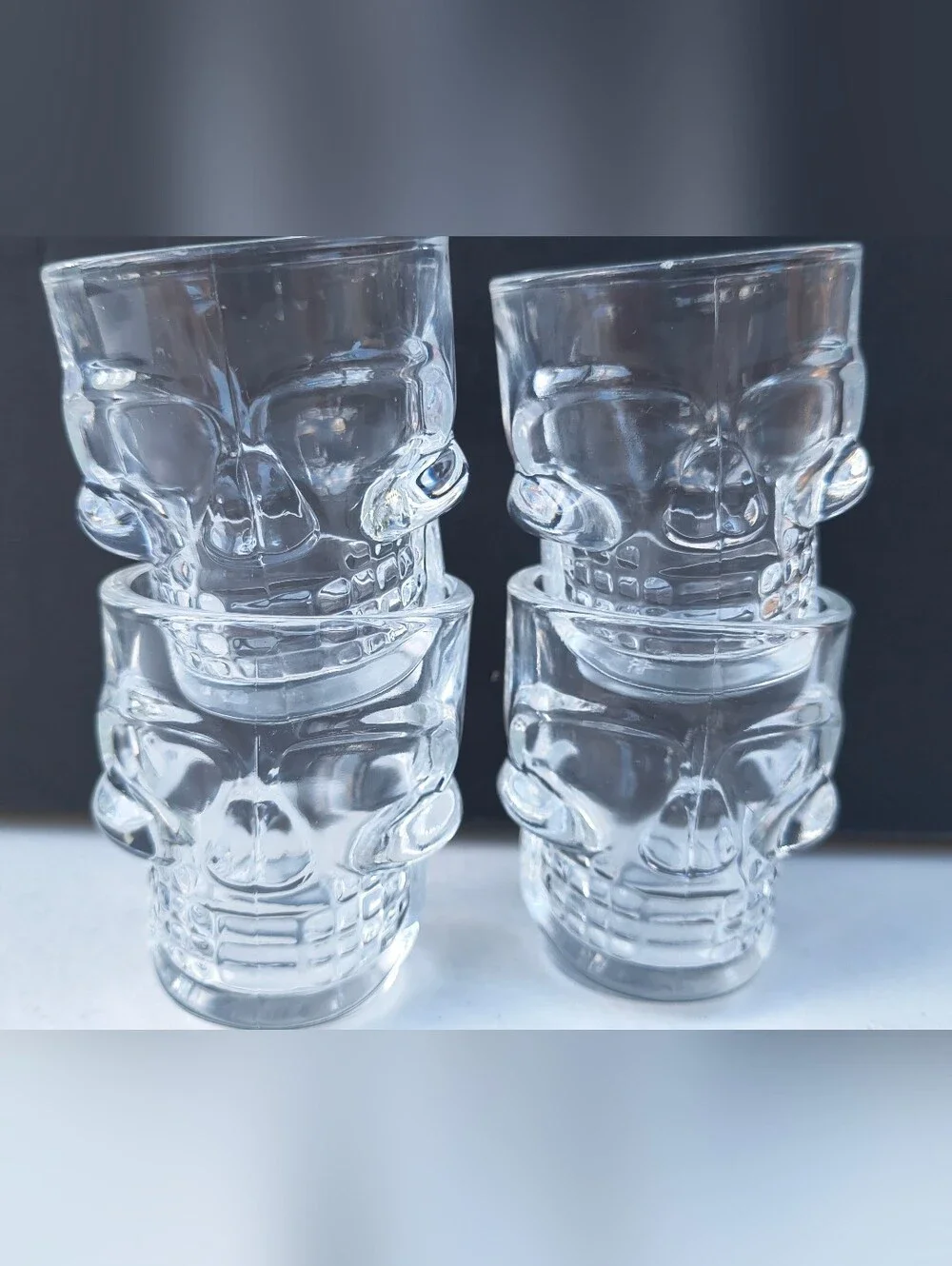 Clear Skull Shot Glasses Set of 4